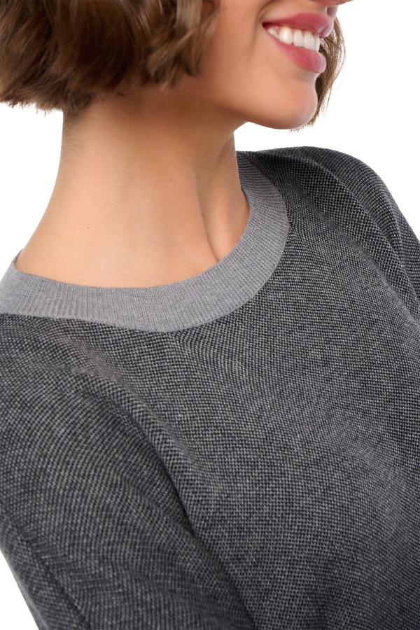 Cotone & Cashmere cashmere donna stormie black grey marl l